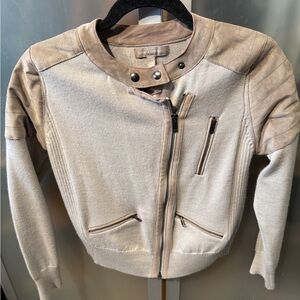 Banana Republic Beige Bomber Jacket
